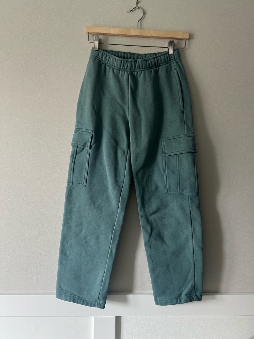 Aritzia Sweatfleece Cozy Fleece Mega Cargo Sweatpants Green 2XS